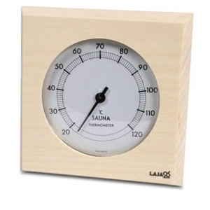 Sauna Zubehör LaJa26 Präzisions Thermometer helles Espenholz massiv Klimamesser - Bild 1 von 3