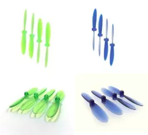 Hubsan X4 H107D 4 sets or 4 Blue/ Green 55mm Propellers - Picture 1 of 7