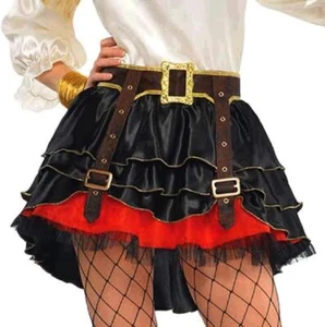Pirate Swashbuckler Skirt Caribbean Fancy Dress Up Halloween Costume Accessory - Picture 1 of 2