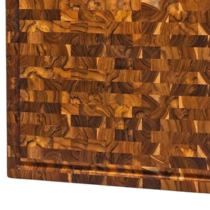 1.5" Thick End Grain Teak Chopping Board - Perfect for Serving and Cooking - Picture 1 of 9