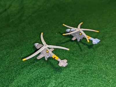 Kenner Mega Force Helicopters x2 -Kenner Parker Die-cast military micro machines - Image 1 of 2