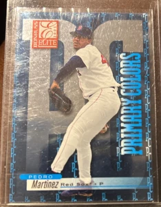 2001 Donruss Elite Primary Colors Blue Pedro Martinez Red Sox #'d 115/200 - Picture 1 of 2