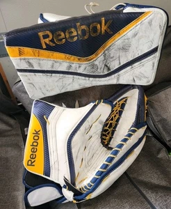 Jhonas Enroth Game Used Worn Glove Blocker Goalie Set Buffalo Sabres Sweden - Picture 1 of 10