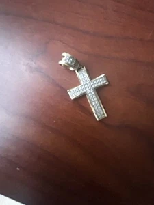 Diamond Cross Pendant. - Picture 1 of 5