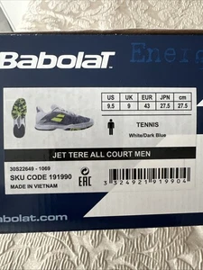 Babolat Jet Tere weiß/dunkelblau - Herrenschuhe - Größe 9,5 neu im Karton - Bild 1 von 10