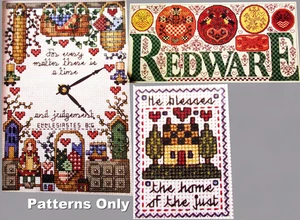 For Every Matter A Time Homestyle Redware Blessed Home PATRONES DE PUNTO DE CRUZ - Imagen 1 de 16