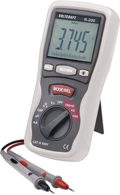 Voltcraft R-200 Komponententester Milliohm-Meter 4000 Counts CAT III 1673534 - Bild 1 von 2