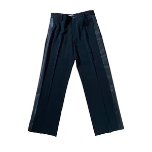 ISSEY MIYAKE Side Stripe Pants, Women's, Size 2, Black Made in Japan - Picture 1 of 3