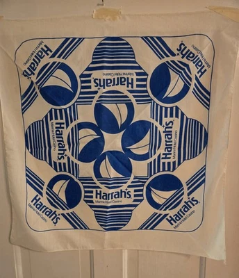Bufanda de hotel Harrah's Marina vintage años 80 Atlantic City Foto 1 de 4