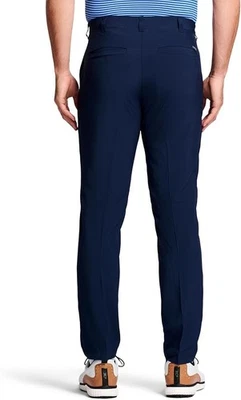 Calça masculina Izod golfe ajuste reto elástica swingflex cintura 34x34 azul marinho casaco - Imagem 1 de 4