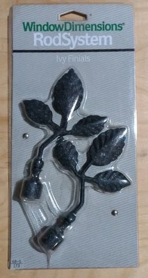 NUEVO Sistema de varillas dimensiones ventana remates IVY hojas de latón para varilla de 1/2-5/8" Foto 1 de 2