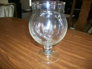 Corning NY Hand Cut Glass Goblet Stemmed Glass Etched Flying Duck or Goose - Picture 1 of 3