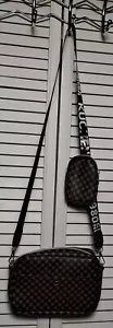 New Kuchen & Bag 1980 Geometric Print Cross Body Shoulder Bag&Coin Purse NWOT - Picture 1 of 8