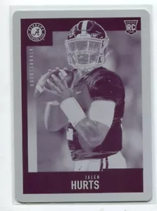 2020 Score Printing Plate Jalen Hurts 1/1 Alabama / Philadelphia Eagles ROOKIE!! - Picture 1 of 2