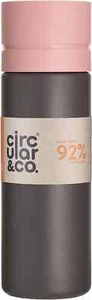 Circular & Co Water Bottle 600ml Grey & Pink Leakproof Travel Bottle with Lid - Picture 1 of 3