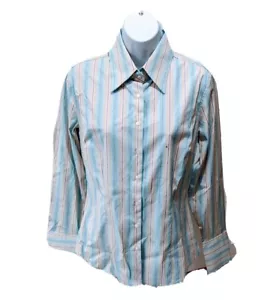 NWT The Limited Striped Button Up Long Sleeve Shirt Womens S Blouse - Picture 1 of 7