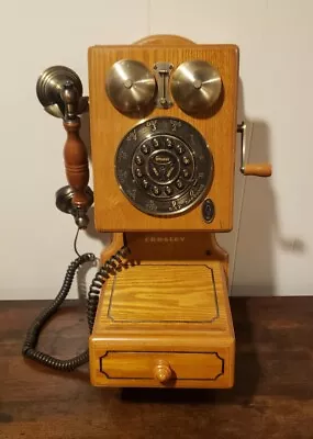 Crosley Model CR-92 Retro 1920’s Wooden Country Store Wall Telephone Tested • 49.99€