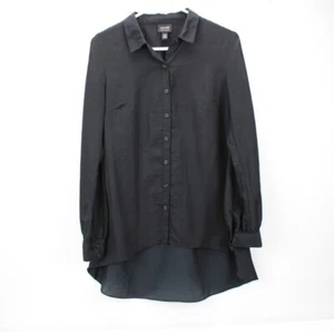 Nicole Miller Black Lace Button Down Blouse Size M Medium Miller - Picture 1 of 8