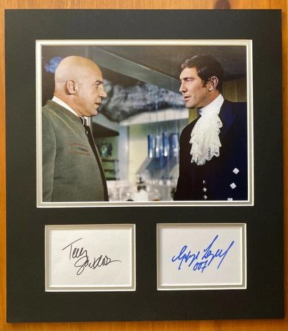 GEORGE LAZENBY & TELLY SAVALAS SIGNED JAMES BOND 007 AUTOGRAPH DISPLAY UACC RD Cover