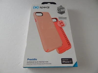 Funda Speck Presidio para iPhone SE iPhone 8/7 Puesta de sol Melocotón/Naranja Advertencia Foto 1 de 4