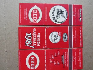 1980, 1981 & 1982 Cincinnate Reds Home Matchbook Baseball Spielpläne - Bild 1 von 7