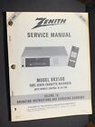 Zenith VR3100 Service Manual Video Cassette Recorder Remote Control Original