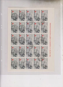 CROACIA, WW II, EXILIO, EUROPA CEPT, 1962 hoja imperforada de 25, FDC usado cancelar - Imagen 1 de 1