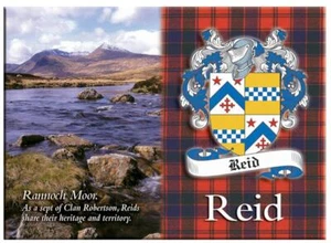 Reid Scottish Clan Metallic Souvenir Bild Kühlschrankmagnet schottisches Geschenk - Bild 1 von 2