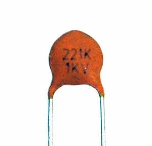 100pc Disc Ceramic Capacitor 221K 220pF 1KV K ±10% Y5P RoHS Taiwan - Picture 1 of 3