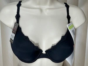 Maidenform T Shirt Bra 34B Wireless Demi Smooth Fabulous Fit Black 7339 - Picture 1 of 9