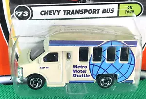 Matchbox Chevy Transport Bus #73 Metro Motel Shuttle 2000 Logo Chase - Picture 1 of 2