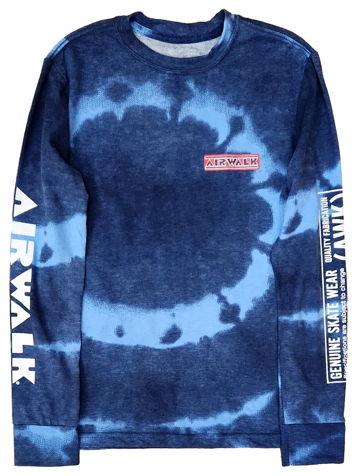 Camiseta Airwalk Meninos Azul Tie Dye Manga Longa Airwalk Skatista - Imagem 1 de 1