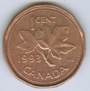 CANADA - 1993 CANADIAN 1 CENT COIN MONEY - Picture 1 of 2