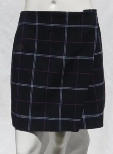 Banana Republic US Damen 6 marineblau kariert Klapp-Minirock Arbeit Karriere - Bild 1 von 5