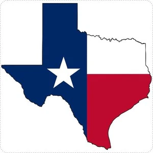 Sticker decal car bike bumper texas flag map usa united states - Bild 1 von 1