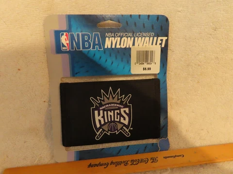 Lot Of 10 NBA Official Licensed Tri Fold Sacramento Kings Nylon Wallets NEW Cover