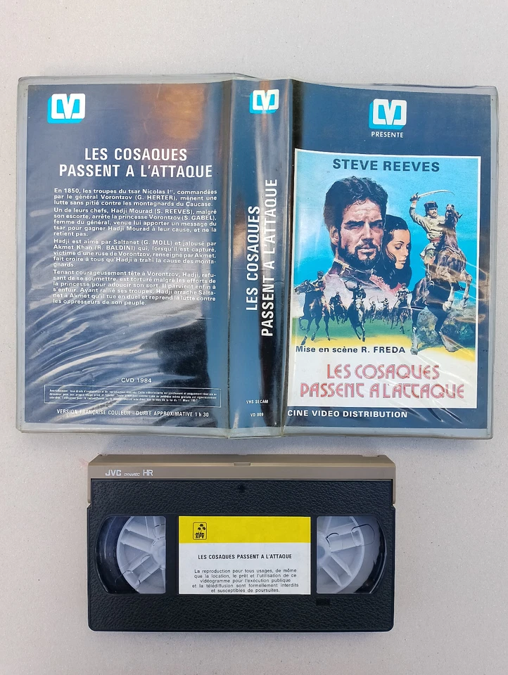 VHS - LES COSAQUES PASSENT A L'ATTAQUE - CVD / SPV - RICCARDO FREDA - K7 VIDEO - Photo 1/1