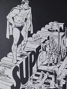 WILL EISNER SUPERMAN 400 LITHOGRAPHIE DRUCK 10x14 1984 DC COMICS - Bild 1 von 3