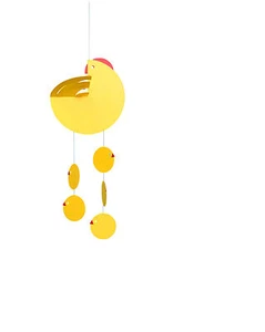 Flensted Ostern Küken Henne Huhn modern hängend Baby Mobile kinetische Kunst Dekor - Bild 1 von 1