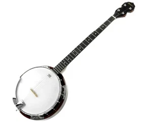 Karrera 5 String Resonator Banjo 20 Frets 80cm Instrument Music High Gloss Brown - Picture 1 of 4