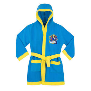 Licensed Boys Fireman Sam Hooded Dressing Gown Robe Age 4-6 Years Gift Nightwear