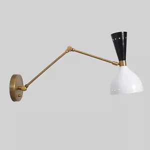 1950s Wall Sconces Italian Adjustable Wall Lamps In Stilnovo Style Wall Light - Picture 1 of 4