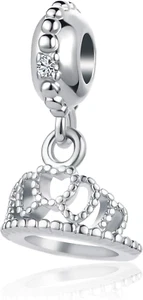 Pandora Charms Bracelet Princess Queen Crown Charm Silver Jewelry Birthday Gifts - Picture 1 of 12