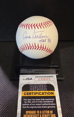 Don Sutton HOF LA Dodgers Signed Autographed ROMLB Baseball JSA coa - Image 1 of 3