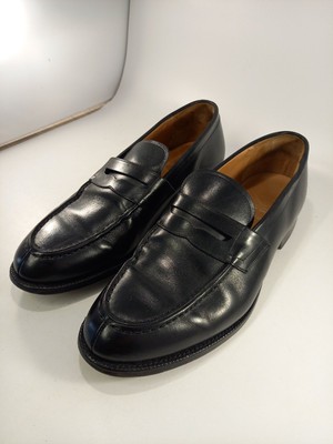Church's Pembrey Black Leather Custom Grade Penny Loafers Church's Pembrey Black Leather Custom Grade Penny Loafers