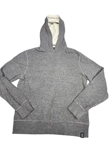 Lucky Brand Hoodie Mens Small Gray Pullover Cotton Casual Sweatshirt Patch Logo - Picture 1 of 12