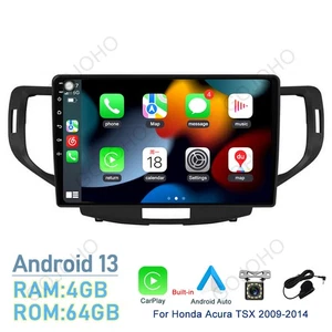 64GB Android 13 For Honda Acura TSX 2009-2014 Carplay Car Stereo Radio GPS Navi - Foto 1 di 18