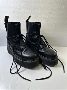 DR. MARTENS JARRICK II LACED ZIP FRONT LEATHER PLATFORMS Size Mens 10 Women 9 - Picture 1 of 14