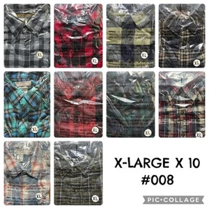 10 teiliges Flanell Hemd Paket Gr. XL Flanell Vintage Modern Mehrzweck Upcycle #008 - Bild 1 von 12