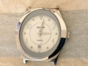 Croton Diamond Men's watch 6 Diamonds Quartz 5atm-165ft NO BAND - Picture 1 of 19